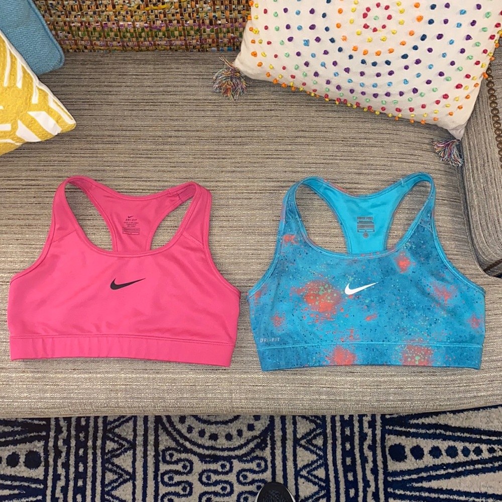 Two Nike sports bras